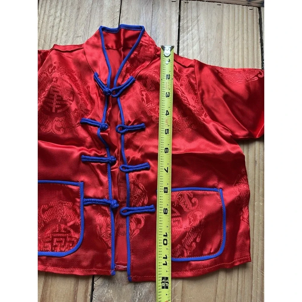 Lillian Vernon‎ Chinese Red And Blue Traditional Children Festive Outfit Costume